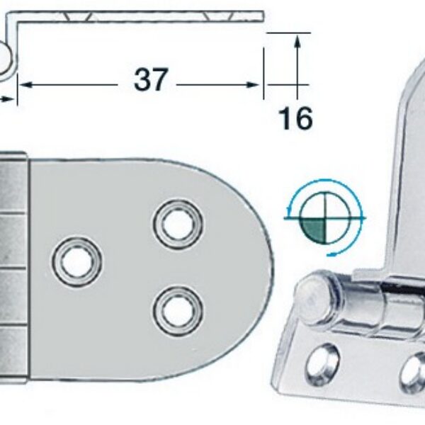 embossed hinge SS 59x40