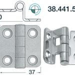 embossed hinge SS 37x37
