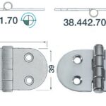 SS hinge 68x39 mm