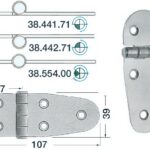 SS hinge 107x39 mm