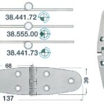 hinge w/release pinSS 137x39