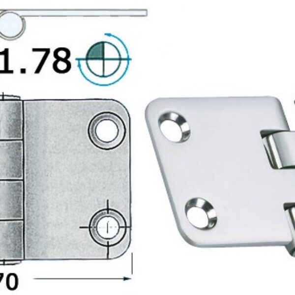 hinge reverse knotSS 70x38.1