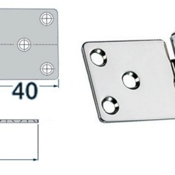SS hinge 134x38mm