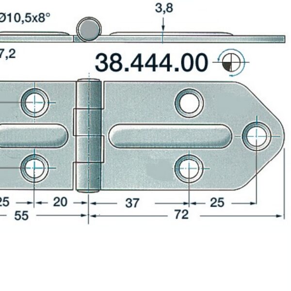 SS hinge Chromelux