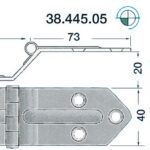SS hinge w/release pin 118x40