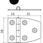S.S hinge 51x27 mm