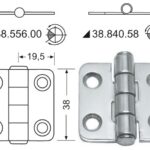 S.S hinge 38x39 mm