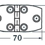 S.S blind hinge 70x38 mm trap