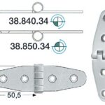 S.S hinge 101x27 mm