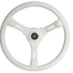3-spoke steering wheel white 355 mm