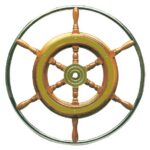 Steering wheel w/SS ring 52 cm