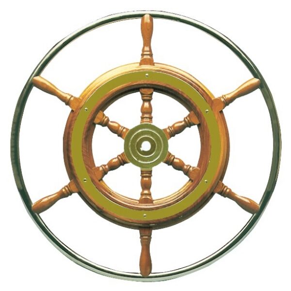 Steering wheel w/SS ring 52 cm