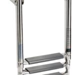 Osculati 3-step telescopic ladder oval tubes