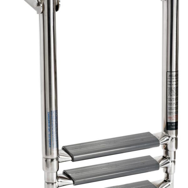 Osculati 3-step telescopic ladder oval tubes
