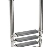 Osculati 4-step telescopic ladder oval tubes