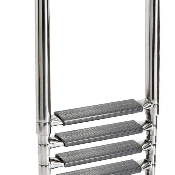 Osculati 5-step telescopic ladder oval tubes