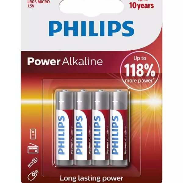Philips battery LR03 / AAA Power Alkaline B4 (4pcs)