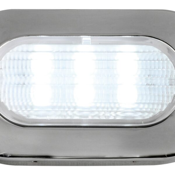 Oval 6-led courtesy light white