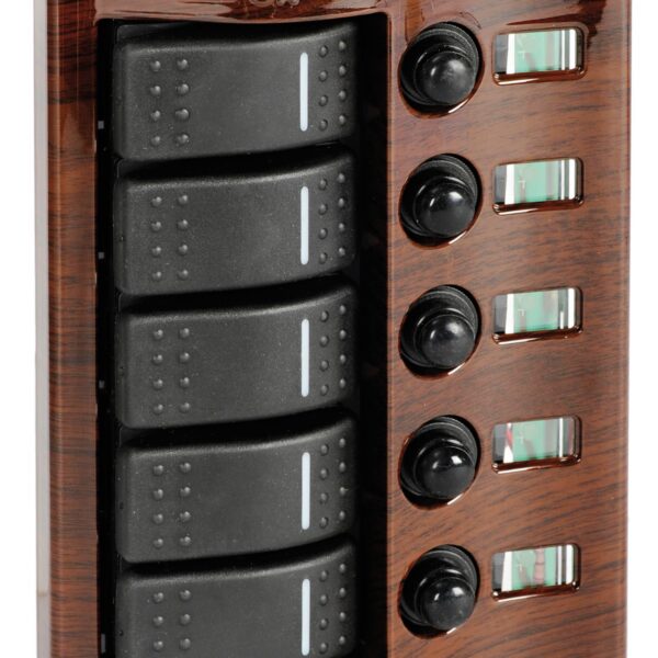 5-switch panel mahogany
