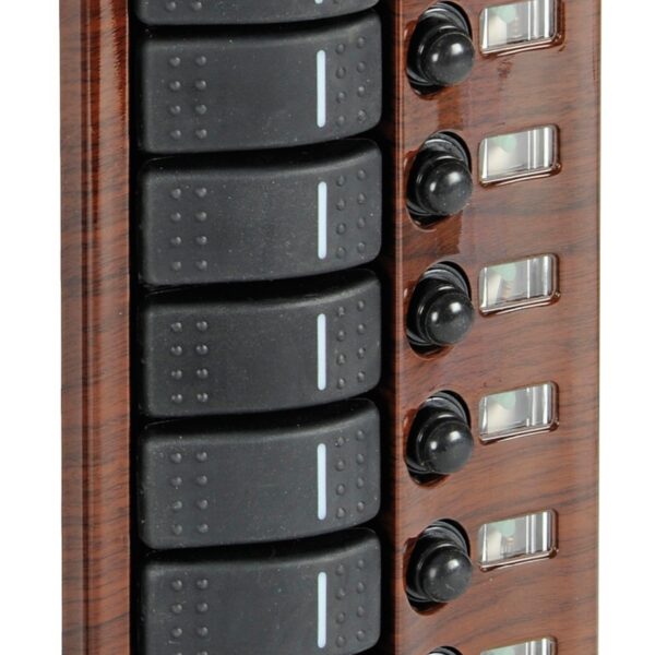 9-switch panel mahogany