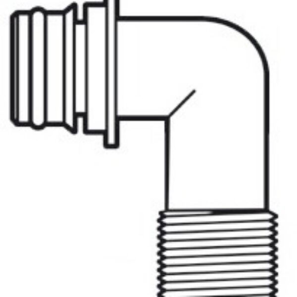 thread 90° hose connector 1/2
