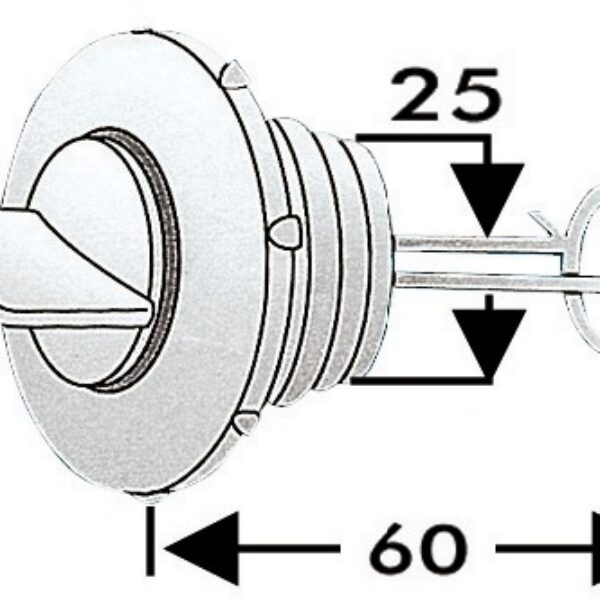 Drain plug nylon 25mm