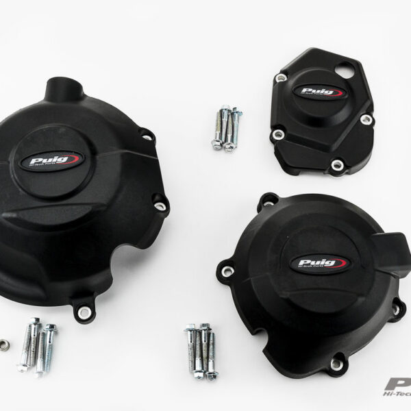 Puig Kit 3 Caps Engine Cover Kawasaki Z1000/Z900 C/Blac