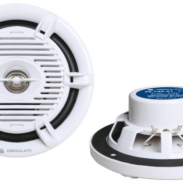 twin white speakers 160mm