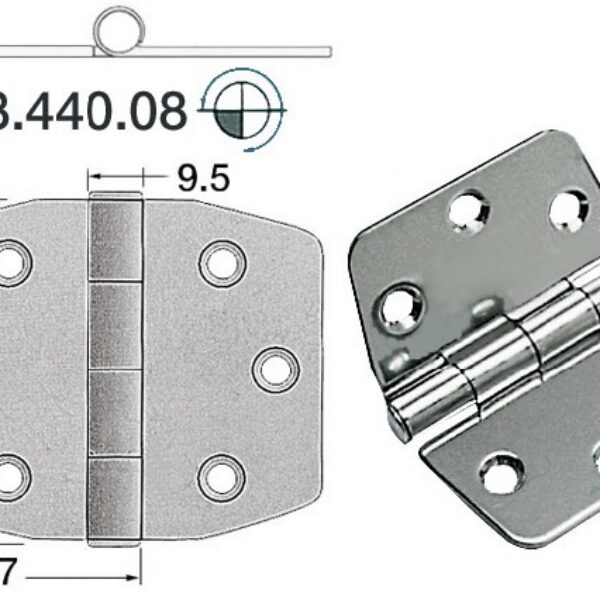 S.S hinge 74x60