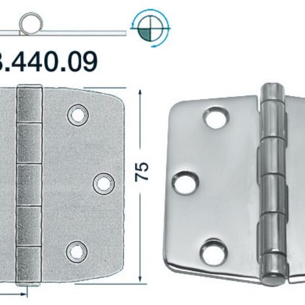 S.S hinge 74x75