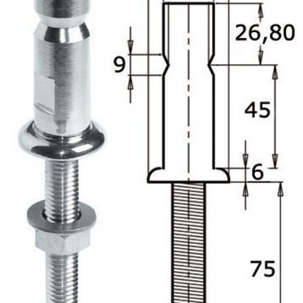 Osculati Stanchion base AISI316 25 x 1.5 mm