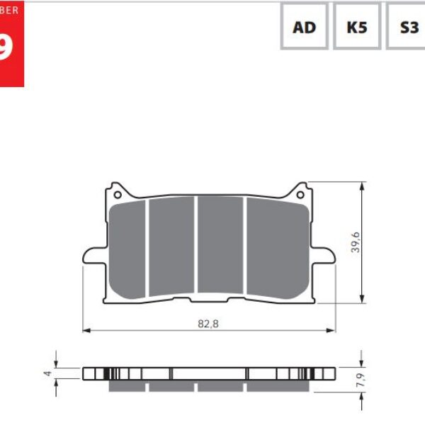 GOLDFREN Brake pads 379 Ceramic carbon AD