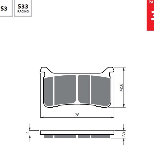 GOLDFREN Brake Pads 386 Ceramic carbon AD