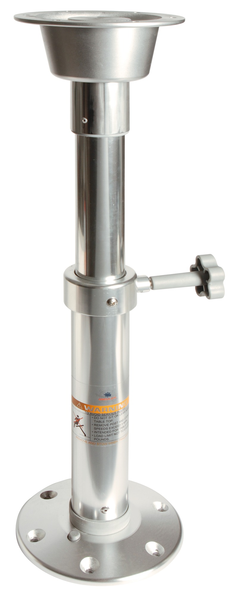 Osculati table pedestal 50-70cm aluminium
