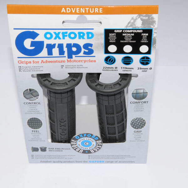 Oxford Adventure grips Medium. 29mm bredd 119mm längd