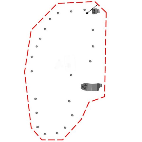 DFK Left Door panel hinges with fixing kit Polaris Ranger 1000
