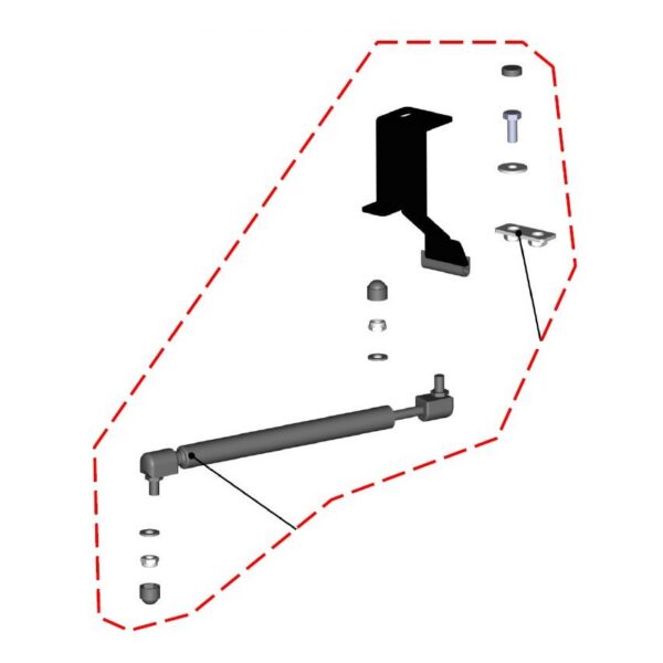 DFK Right Door gas spring kit Polaris Ranger 1000