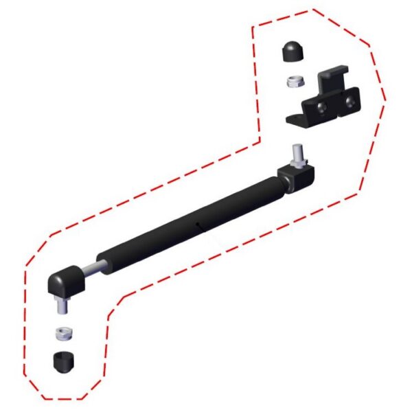 DFK Door Gas spring complete Left Can-Am Traxter