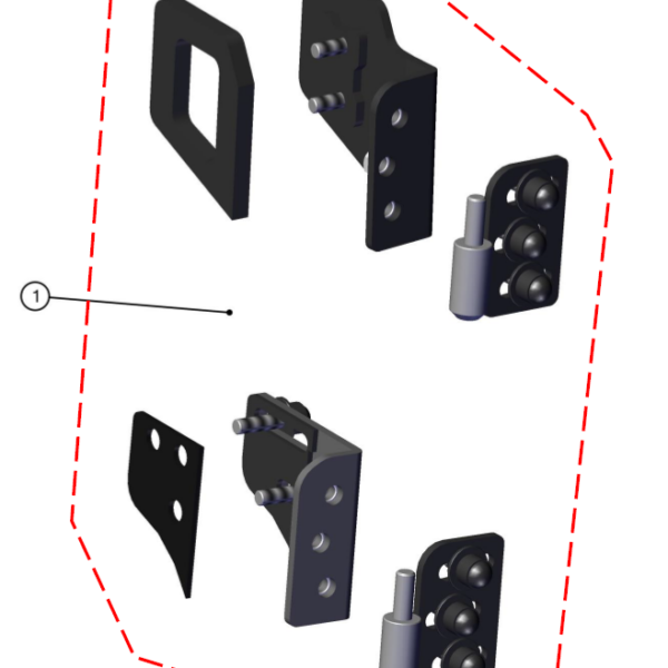 DFK Door Left Hinges kit Can-Am Defender Traxter