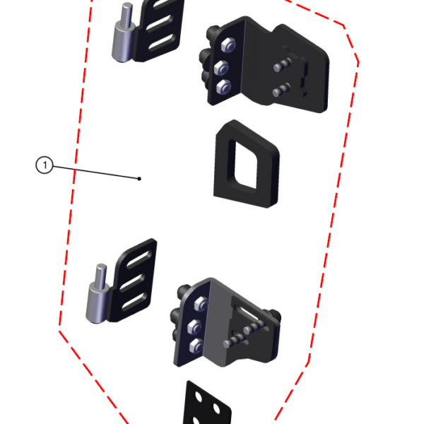 DFK Door Right Hinges kit Can-Am Defender Traxter