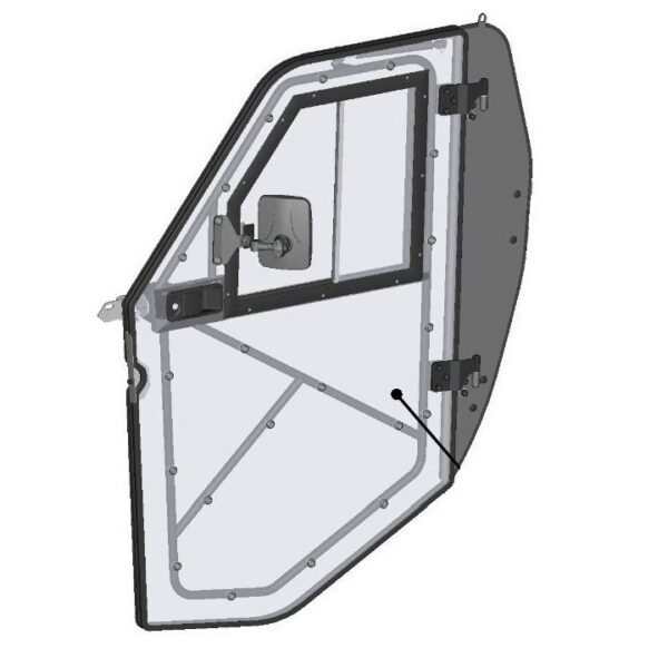 DFK Door Polycarbonate Left complete incl. base Segway Fugleman