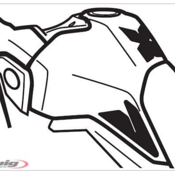 Puig Tank Pad + Side Part Africa Twin 16-17'C/Carbon Lo