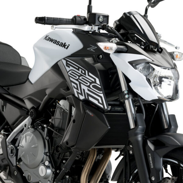 Puig Radiator Side Panels Kawasaki Z650 17'-19 C/Carbon Lo