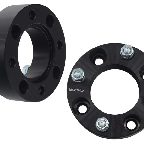Bronco Wheel spacers ATV 1,5"/38mm 4/110 M10 X 1.25mm pair Black