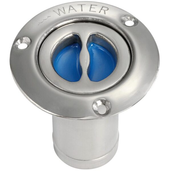 WATER deck plug polished SS straight 80 mm