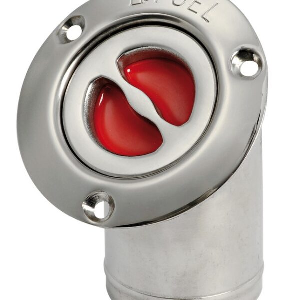 Osculati FUEL deck plug polished SS 45° angled 50 mm