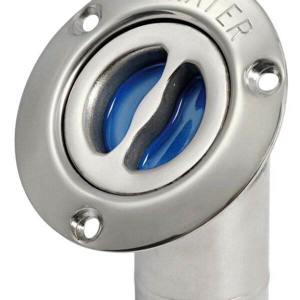 Osculati WATER deck plug polished SS 45° angled 38 mm