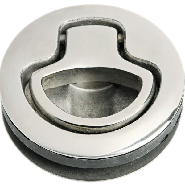 SS hatch handle with door stop
