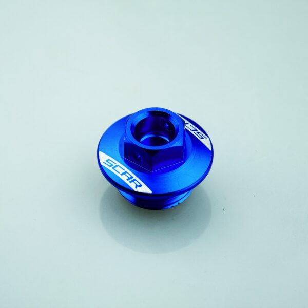 Scar Oil Filler Plug - Honda/Yamaha Blue color
