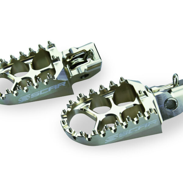 Scar Evolution Footpegs - Ktm/Husq. SX/F 16-22 EXC/F 17-23 Titanium color